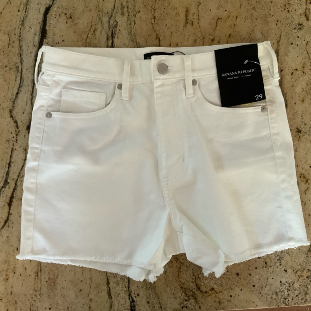 Banana Republic White Denim Jean Shorts